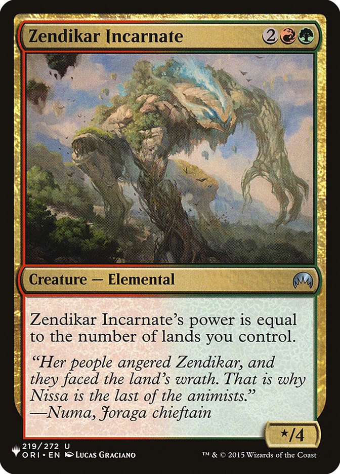 Zendikar Incarnate [The List] | Enigma On Main