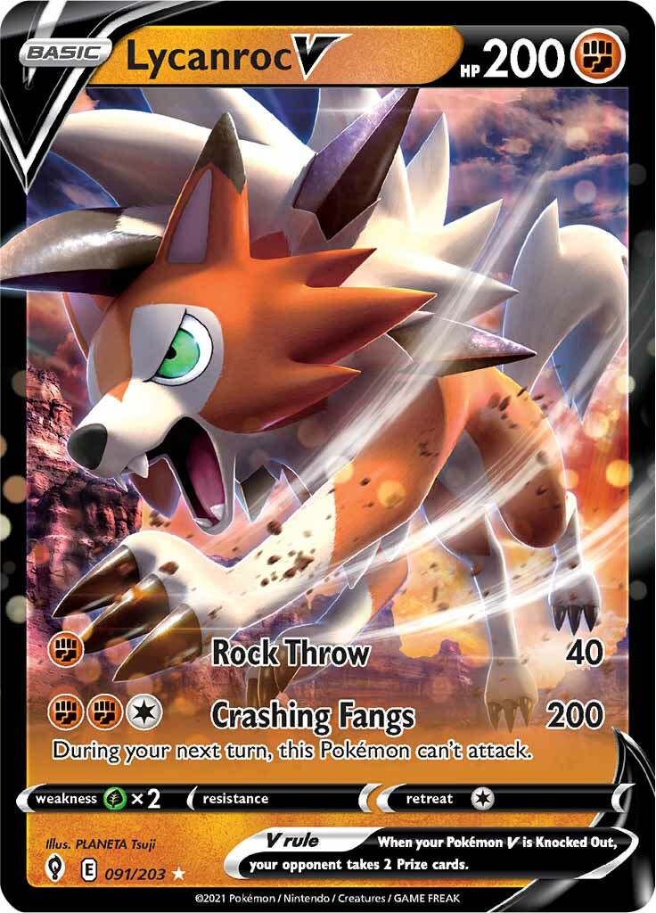 Lycanroc V (091/203) [Sword & Shield: Evolving Skies] | Enigma On Main