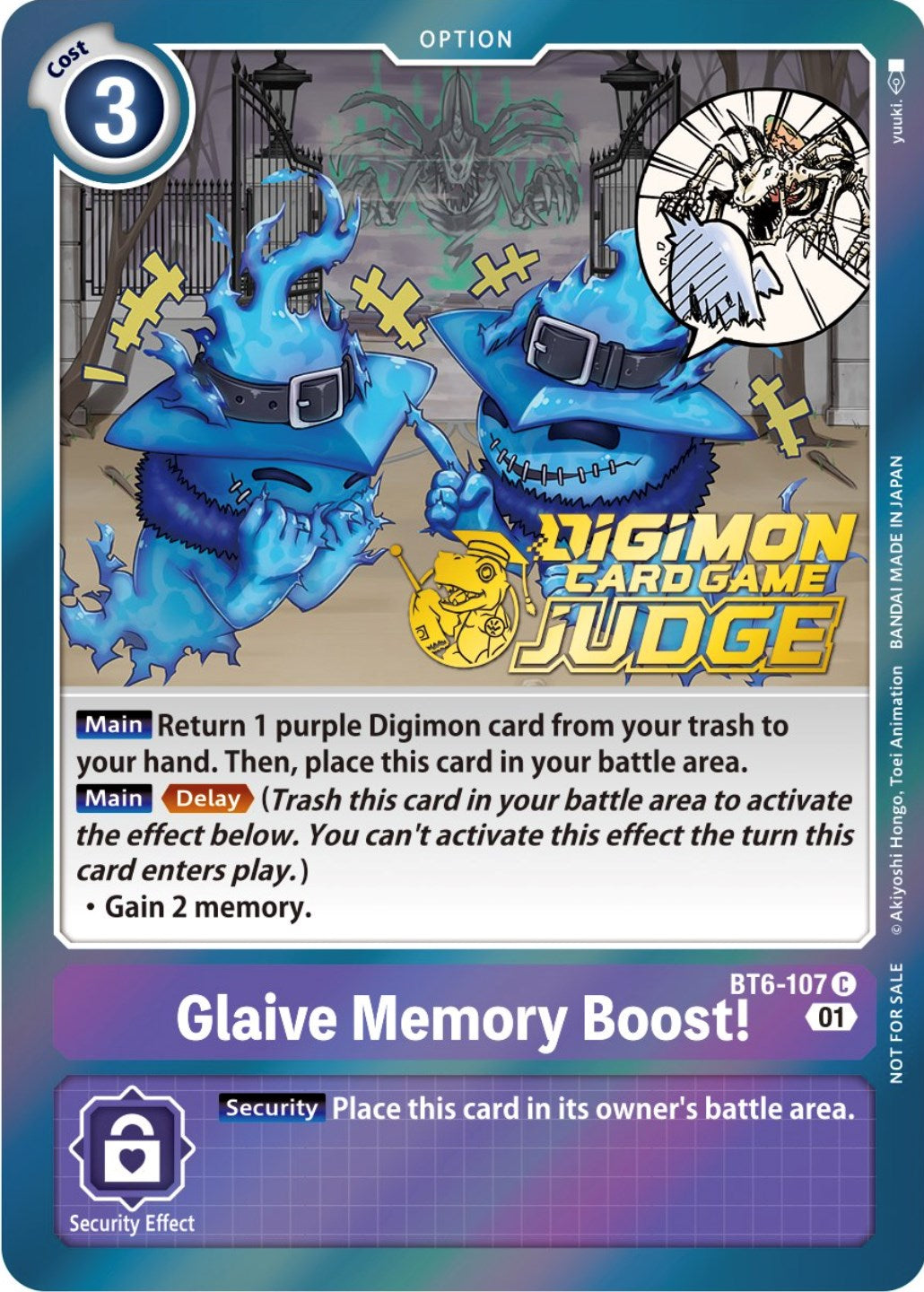 Glaive Memory Boost! [BT6-107] (Judge Pack 3) [Double Diamond Promos] | Enigma On Main