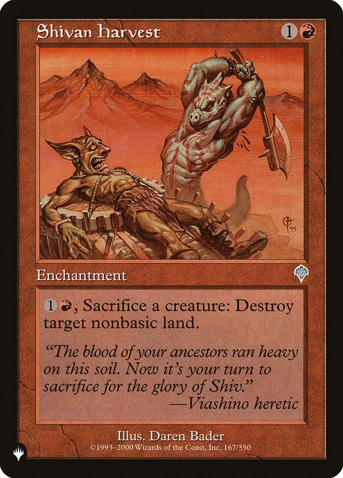 Shivan Harvest [The List] | Enigma On Main