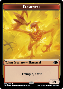 Insect // Elemental Double-Sided Token [Dominaria Remastered Tokens] | Enigma On Main