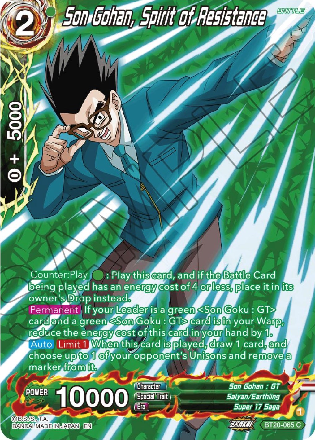 Son Gohan, Spirit of Resistance (Silver Foil) (BT20-065) [Power Absorbed] | Enigma On Main