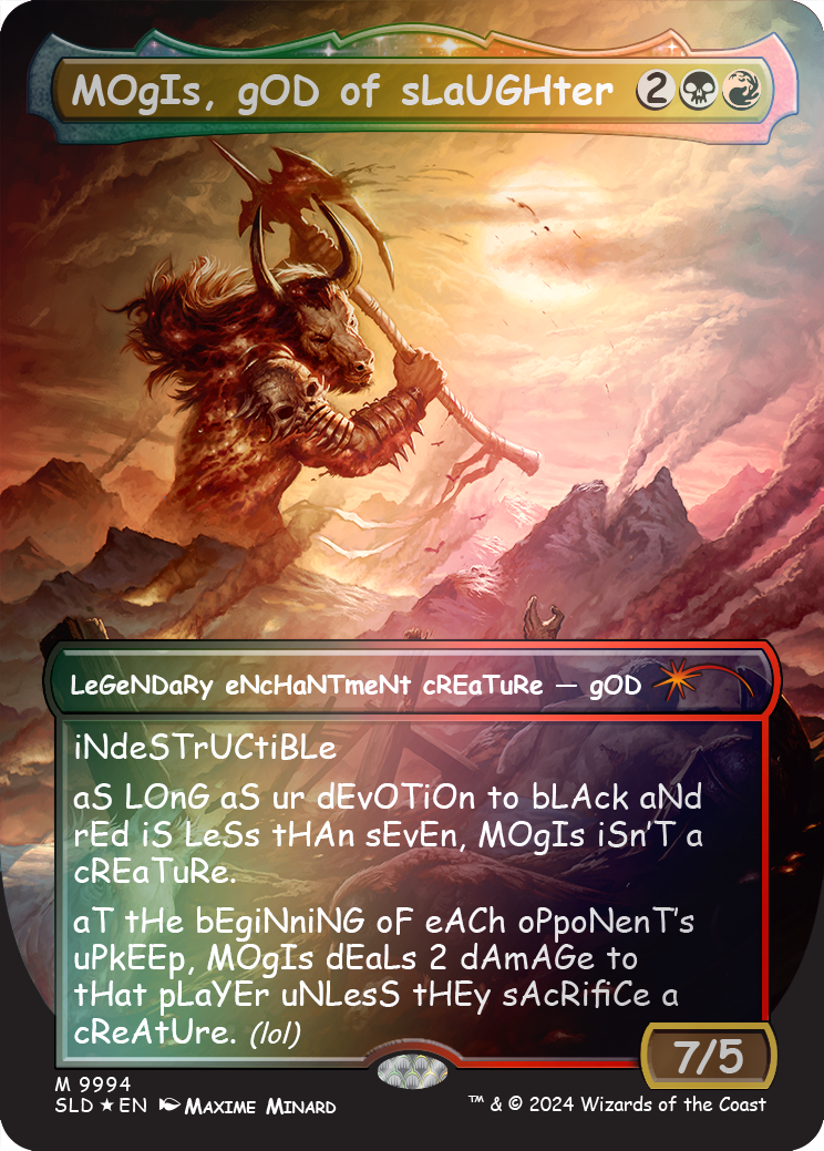 MOgIs, gOD of sLaUGHter (9994) (Rainbow Foil) [Secret Lair Drop Series] | Enigma On Main