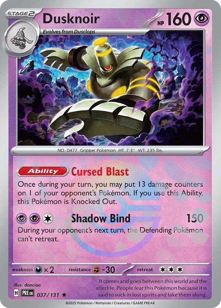 Dusknoir (037/131) (Poke Ball Pattern) [Scarlet & Violet: Prismatic Evolutions] | Enigma On Main