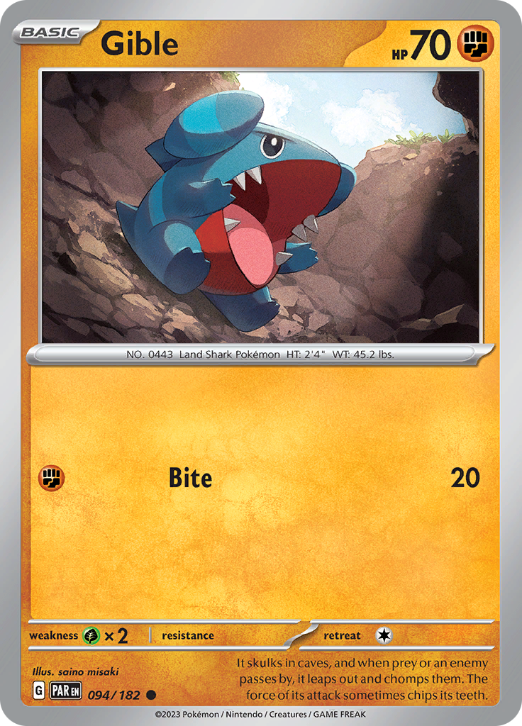 Gible (094/182) [Scarlet & Violet: Paradox Rift] | Enigma On Main