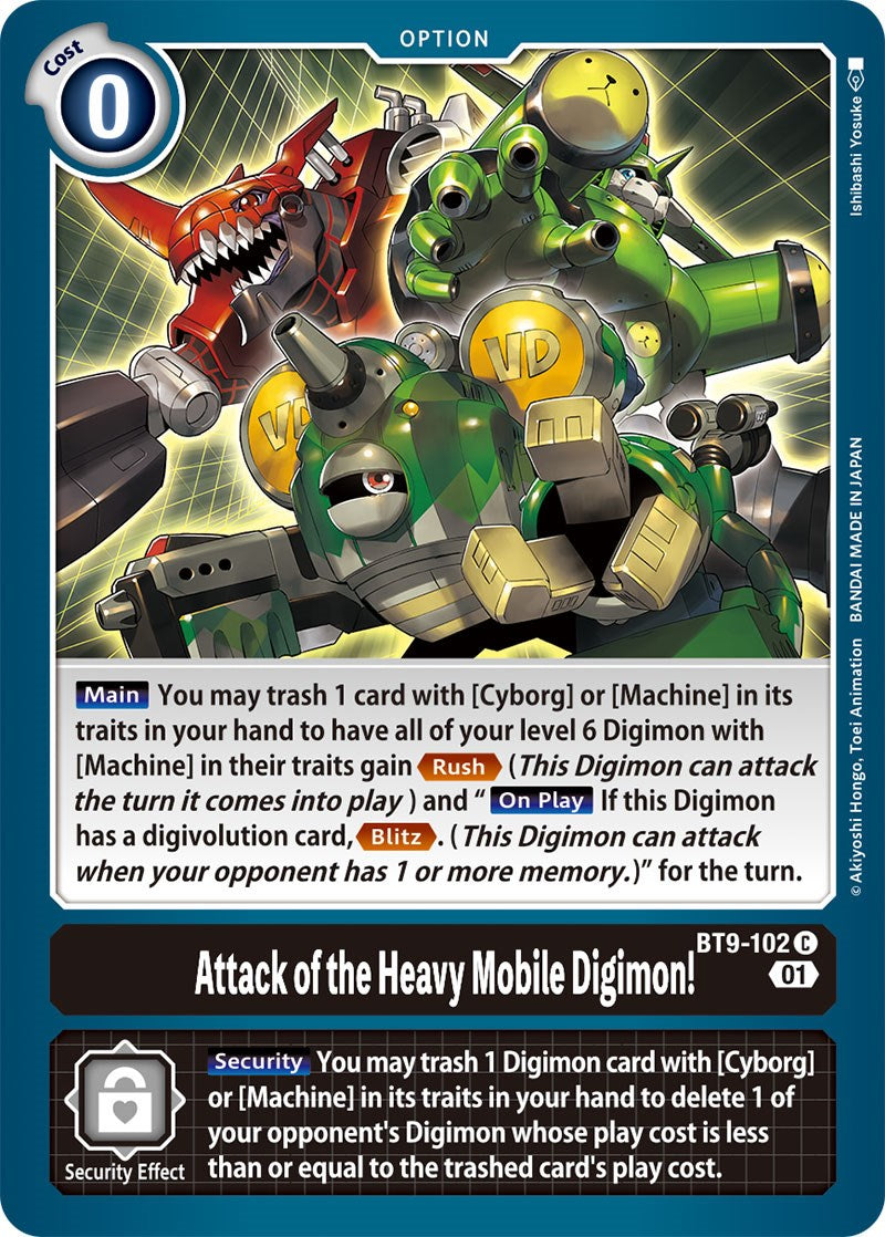 Attack of the Heavy Mobile Digimon! [BT9-102] [X Record] | Enigma On Main
