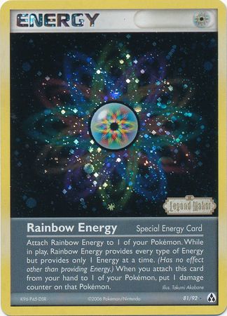 Rainbow Energy (81/92) (Stamped) [EX: Legend Maker] | Enigma On Main