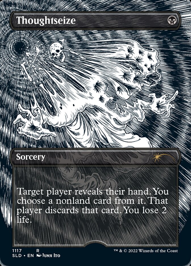 Thoughtseize (Borderless Etched Foil) [Secret Lair Drop Series] | Enigma On Main