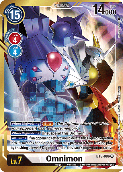 Omnimon [BT5-086] (Alternate Art - Nakano Haito) [Battle of Omni] | Enigma On Main