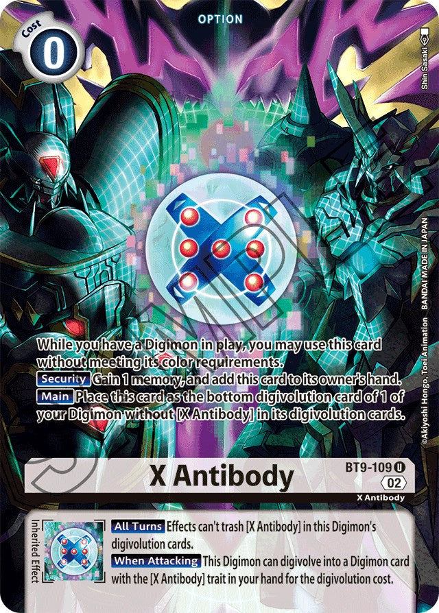 X Antibody [BT9-109] (Alternate Art) [Starter Deck: Beelzemon Advanced Deck Set] | Enigma On Main