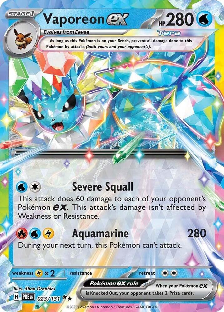 Vaporeon ex (023/131) [Scarlet & Violet: Prismatic Evolutions] | Enigma On Main