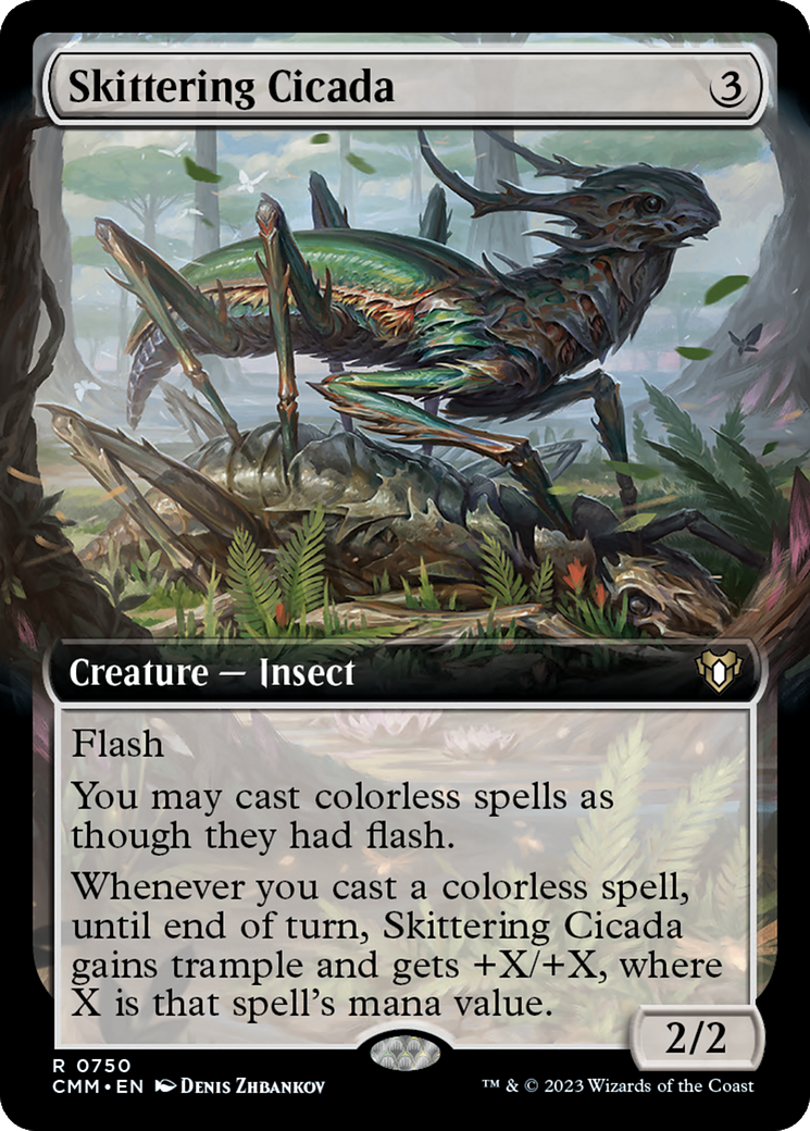 Skittering Cicada (Extended Art) [Commander Masters] | Enigma On Main