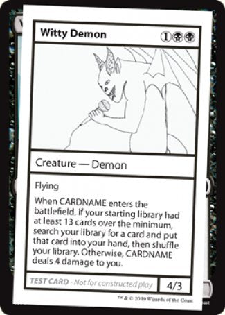 Witty Demon (2021 Edition) [Mystery Booster Playtest Cards] | Enigma On Main