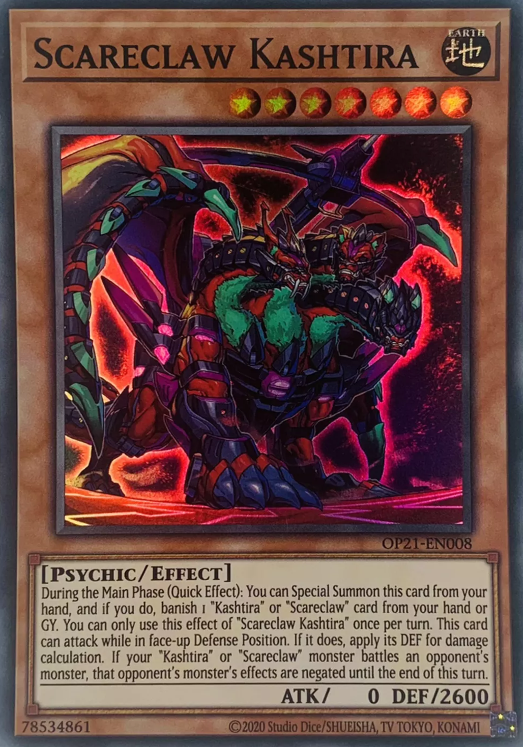 Scareclaw Kashtira [OP21-EN008] Super Rare | Enigma On Main