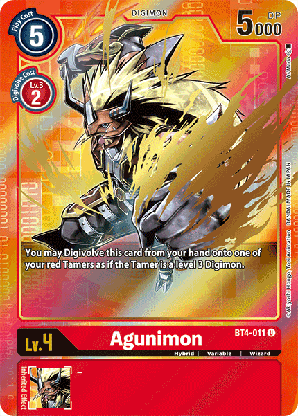 Agunimon [BT4-011] (Alternate Art) [Great Legend] | Enigma On Main