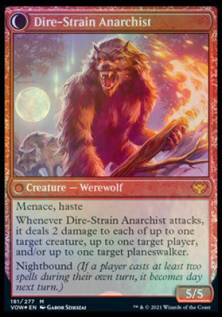 Volatile Arsonist // Dire-Strain Anarchist [Innistrad: Crimson Vow Prerelease Promos] | Enigma On Main