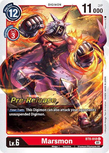 Marsmon [BT8-018] [New Awakening Pre-Release Cards] | Enigma On Main