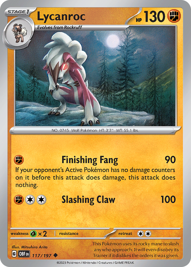 Lycanroc (117/197) [Scarlet & Violet: Obsidian Flames] | Enigma On Main