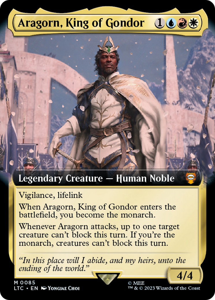 Aragorn, King of Gondor (Extended Art) [The Lord of the Rings: Tales of Middle-Earth Commander] | Enigma On Main