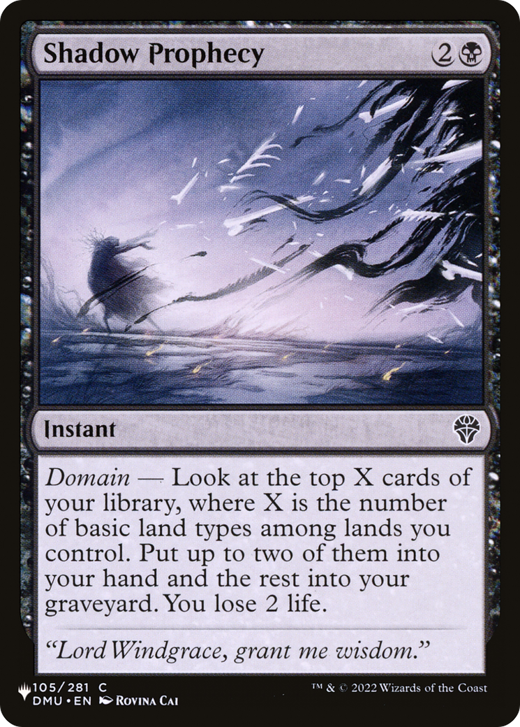 Shadow Prophecy [The List Reprints] | Enigma On Main