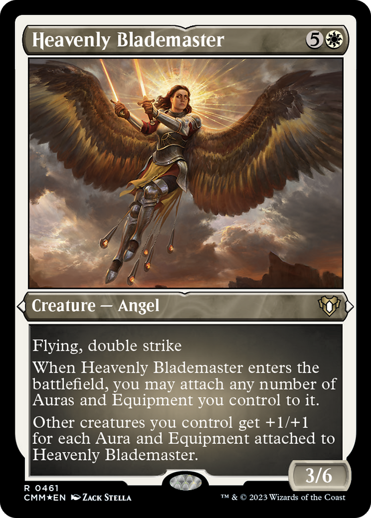 Heavenly Blademaster (Foil Etched) [Commander Masters] | Enigma On Main