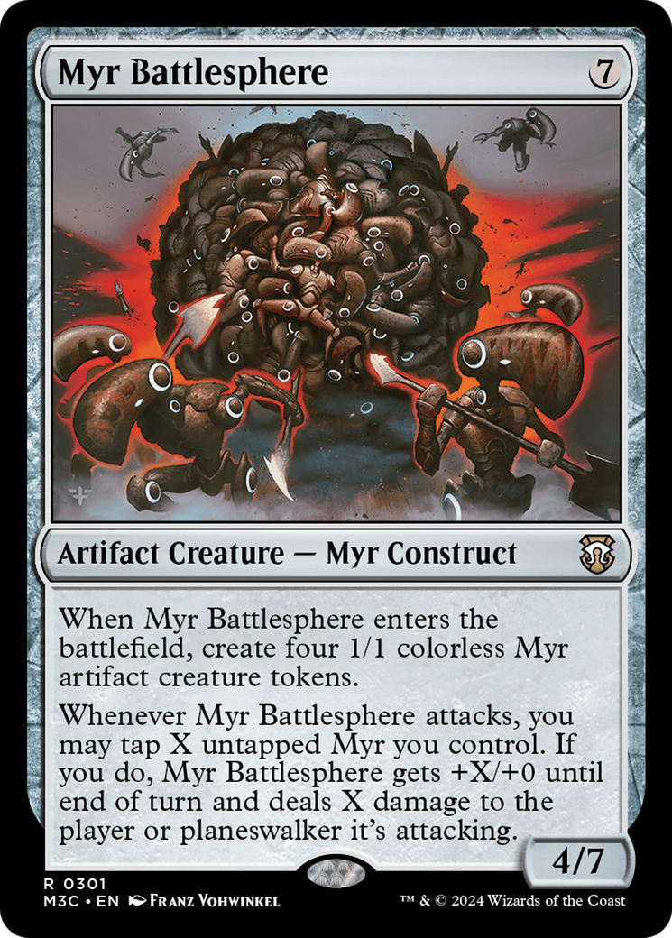 Myr Battlesphere (Ripple Foil) [Modern Horizons 3 Commander] | Enigma On Main