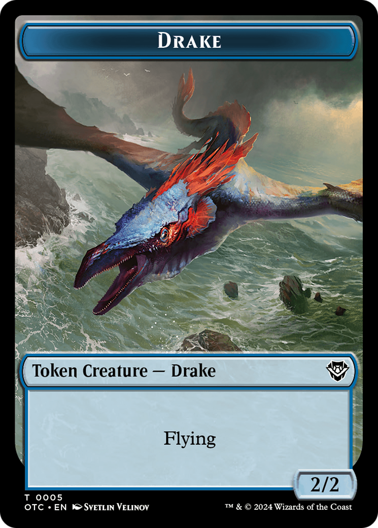 Drake // Soldier (0026) Double-Sided Token [Outlaws of Thunder Junction Commander Tokens] | Enigma On Main