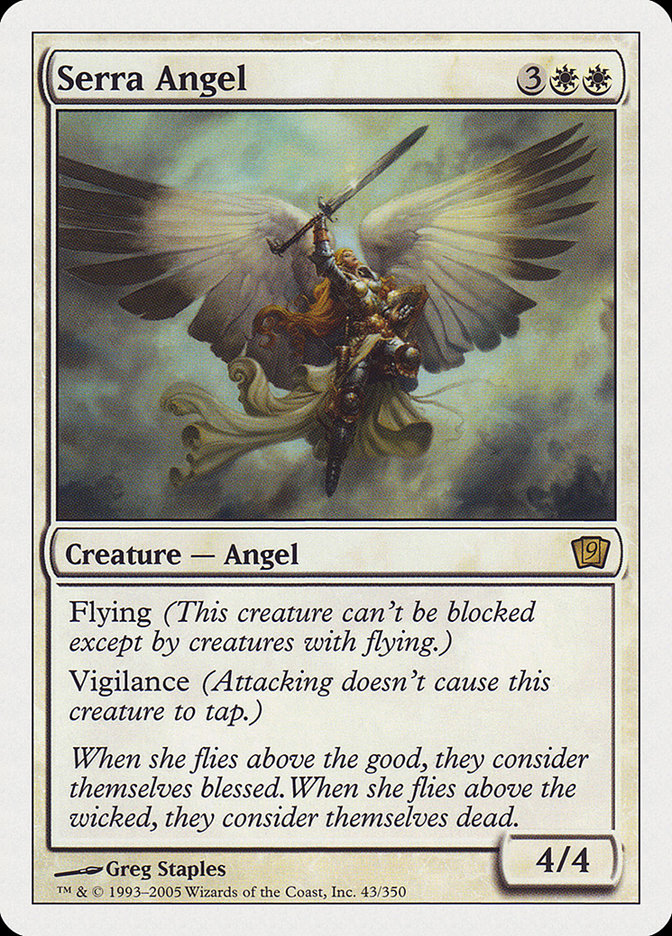 Serra Angel (9th Edition) [Oversize Cards] | Enigma On Main