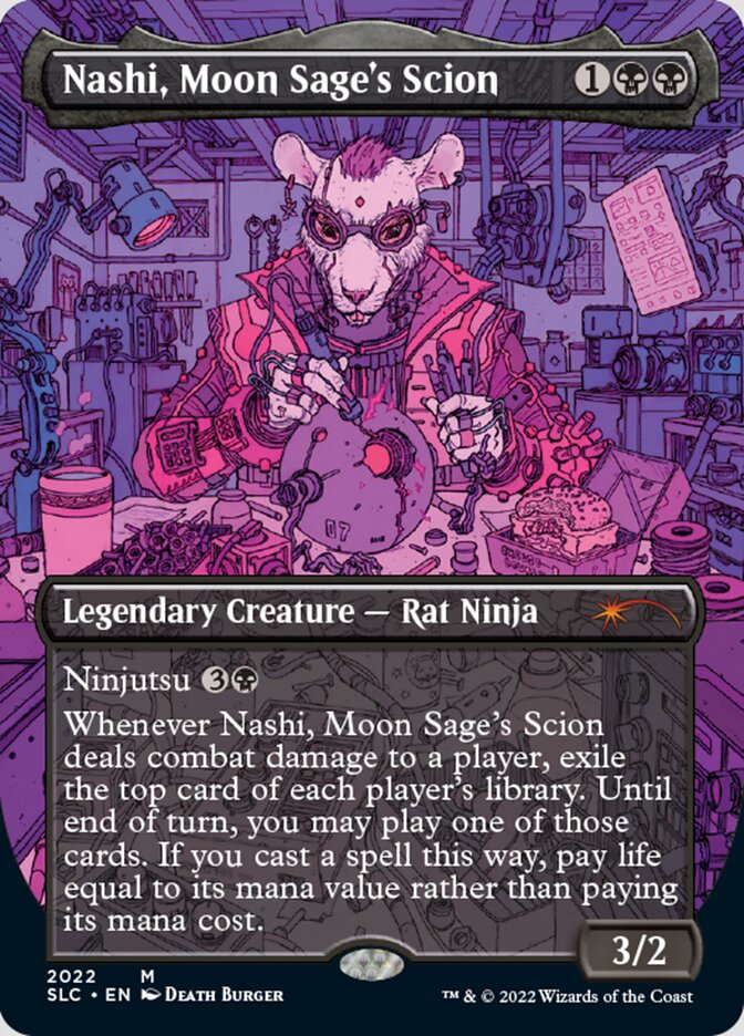 Nashi, Moon Sage's Scion (Borderless) [Secret Lair Countdown Kit] | Enigma On Main