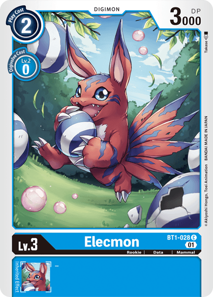 Elecmon [BT1-028] (Alternative Art) [Starter Deck: Ulforce Veedramon] | Enigma On Main