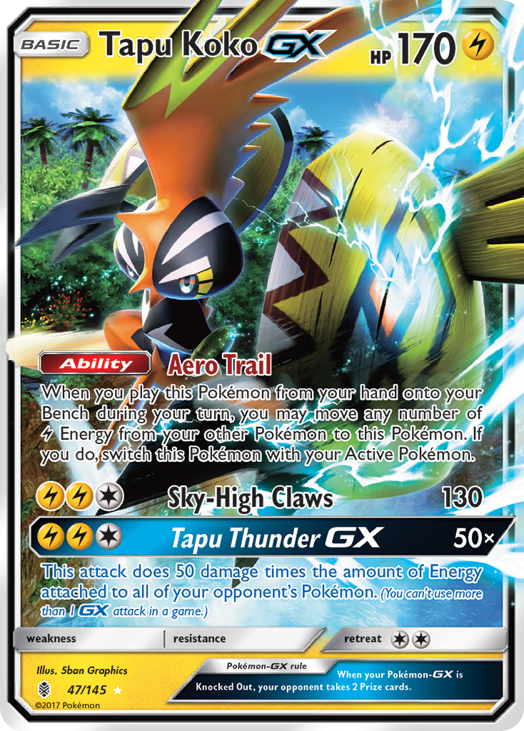 Tapu Koko GX (47/145) [Sun & Moon: Guardians Rising] | Enigma On Main