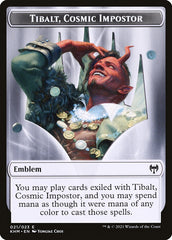 Treasure // Tibalt, Cosmic Impostor Emblem Double-Sided Token [Kaldheim Tokens] | Enigma On Main