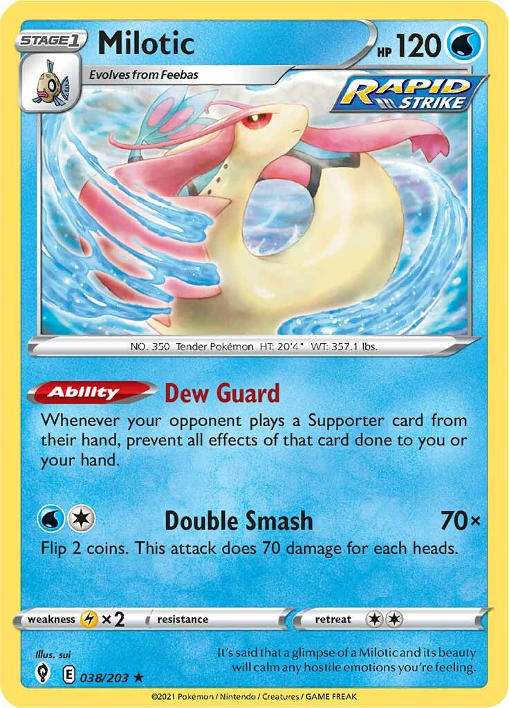 Milotic (038/203) [Sword & Shield: Evolving Skies] | Enigma On Main