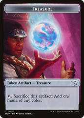 Treasure (20) // Teferi Akosa of Zhalfir Emblem Double-Sided Token [March of the Machine Tokens] | Enigma On Main