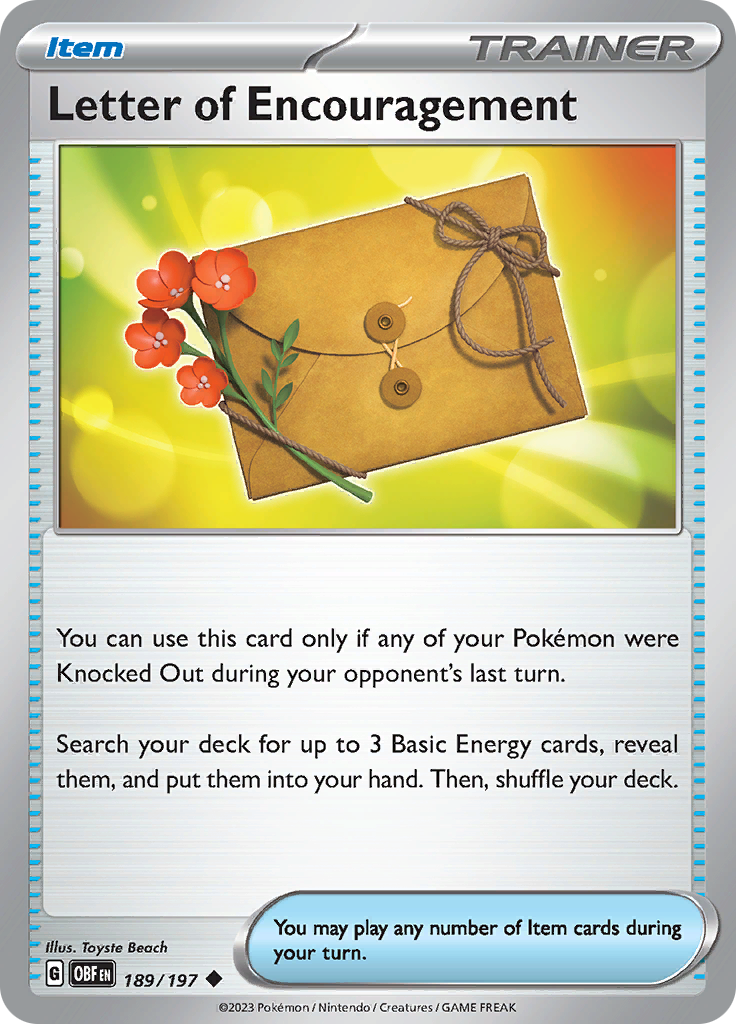 Letter of Encouragement (189/197) [Scarlet & Violet: Obsidian Flames] | Enigma On Main