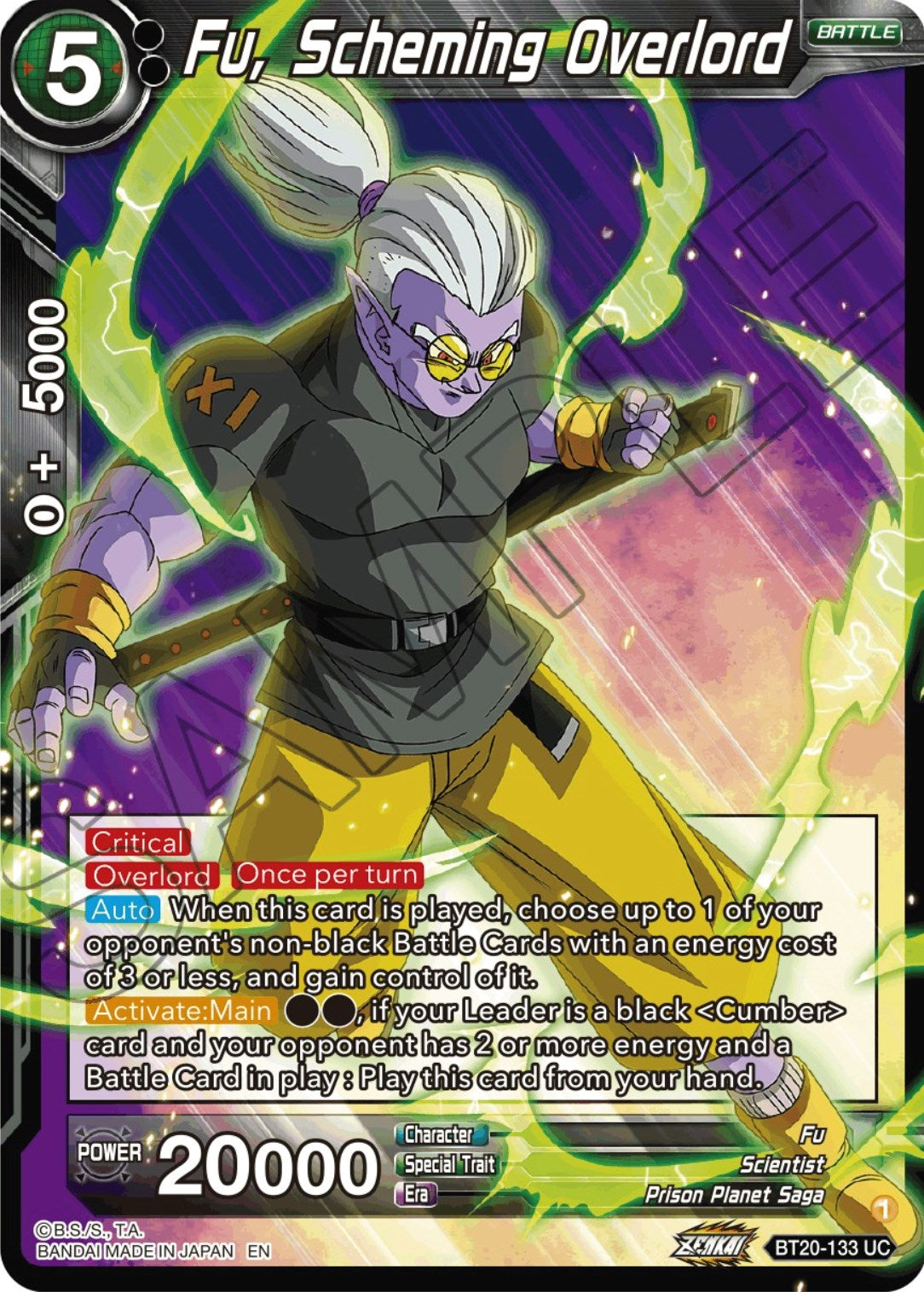 Fu, Scheming Overlord (BT20-133) [Power Absorbed] | Enigma On Main