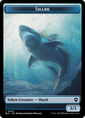 Bird (011) // Shark Double-Sided Token [Bloomburrow Commander Tokens] | Enigma On Main