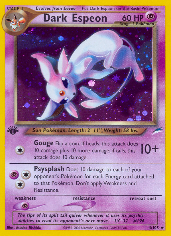 Dark Espeon (4/105) [Neo Destiny 1st Edition] | Enigma On Main