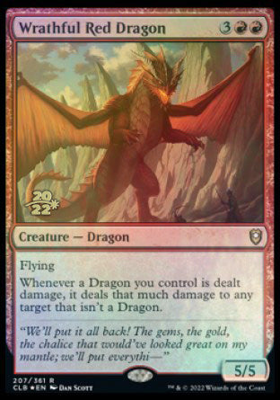 Wrathful Red Dragon [Commander Legends: Battle for Baldur's Gate Prerelease Promos] | Enigma On Main