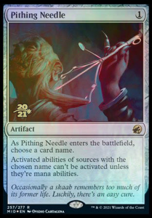 Pithing Needle [Innistrad: Midnight Hunt Prerelease Promos] | Enigma On Main