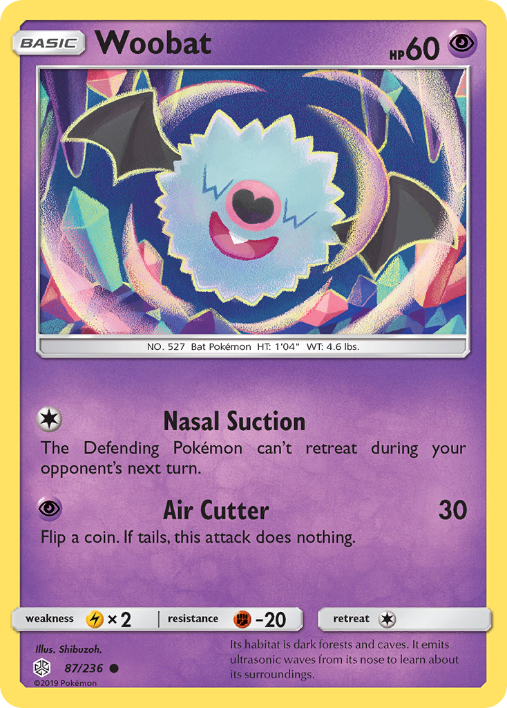 Woobat (87/236) [Sun & Moon: Cosmic Eclipse] | Enigma On Main