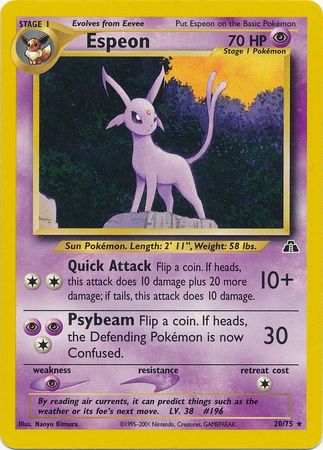 Espeon (20/75) [Neo Discovery Unlimited] | Enigma On Main