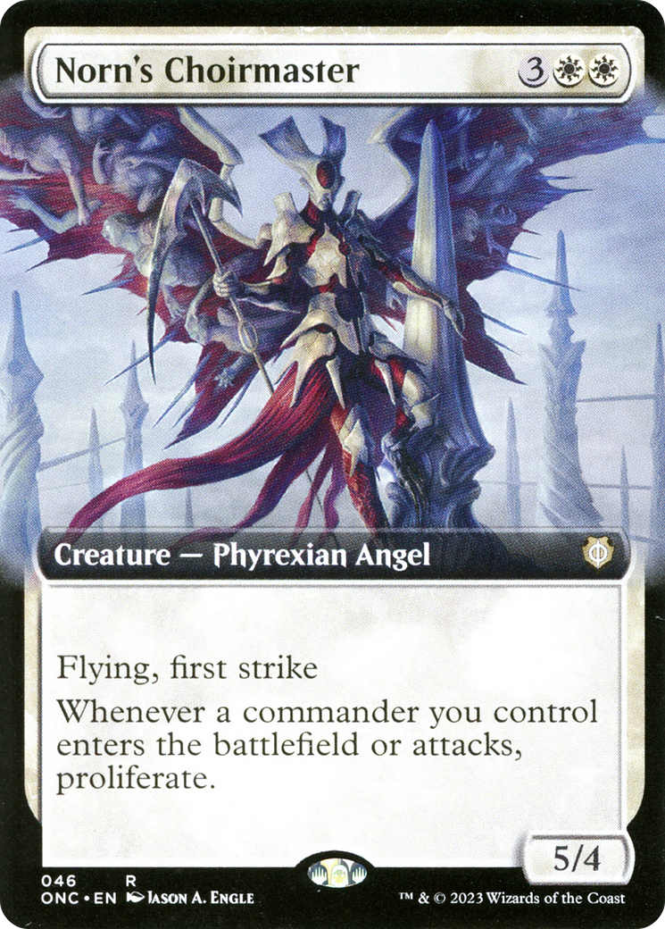 Norn's Choirmaster (Extended Art) [Phyrexia: All Will Be One Commander] | Enigma On Main
