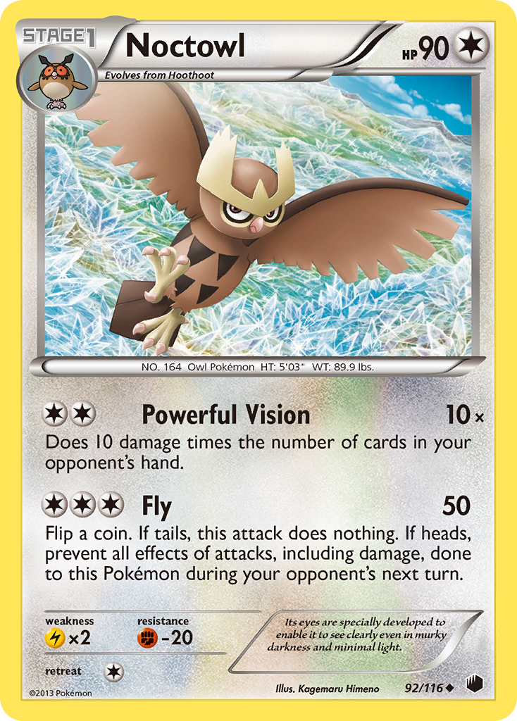 Noctowl (92/116) [Black & White: Plasma Freeze] | Enigma On Main