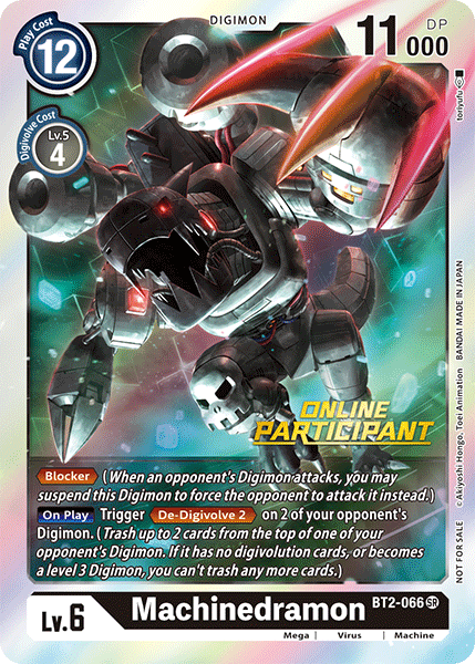 Machinedramon [BT2-066] (Online Participant) [Release Special Booster Ver.1.0 Promos] | Enigma On Main