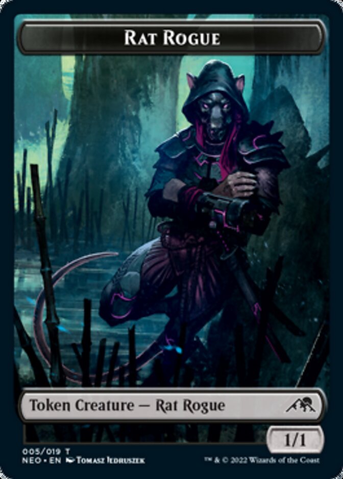 Spirit (002) // Rat Rogue Double-sided Token [Kamigawa: Neon Dynasty Tokens] | Enigma On Main