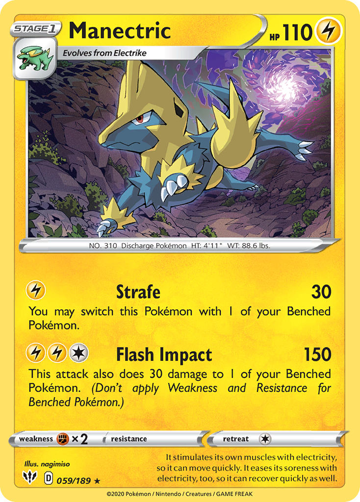 Manectric (059/189) [Sword & Shield: Darkness Ablaze] | Enigma On Main