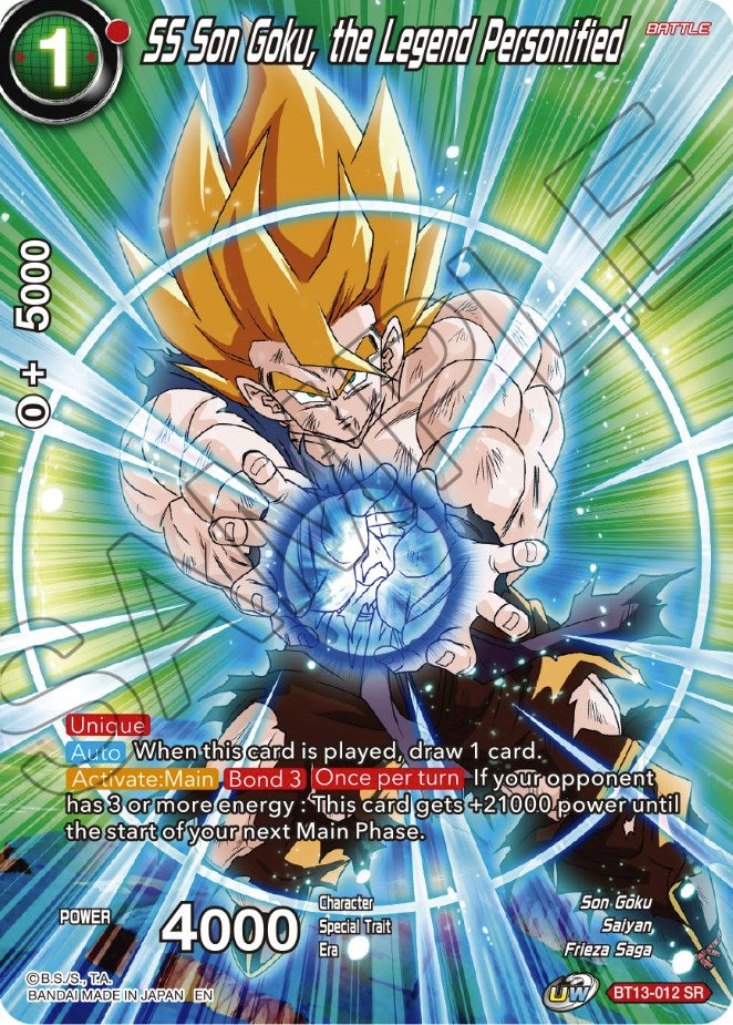 SS Son Goku, the Legend Personified (BT13-012) [Theme Selection: History of Son Goku] | Enigma On Main