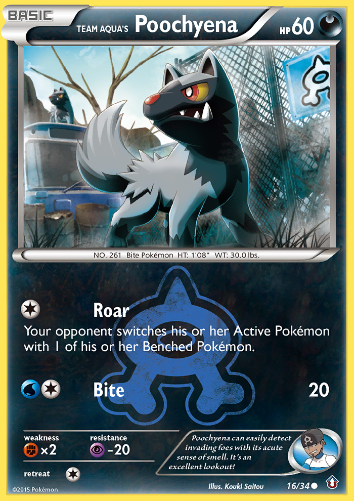 Team Aqua's Poochyena (16/34) [XY: Double Crisis] | Enigma On Main