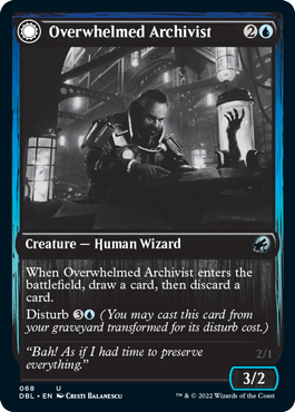 Overwhelmed Archivist // Archive Haunt [Innistrad: Double Feature] | Enigma On Main